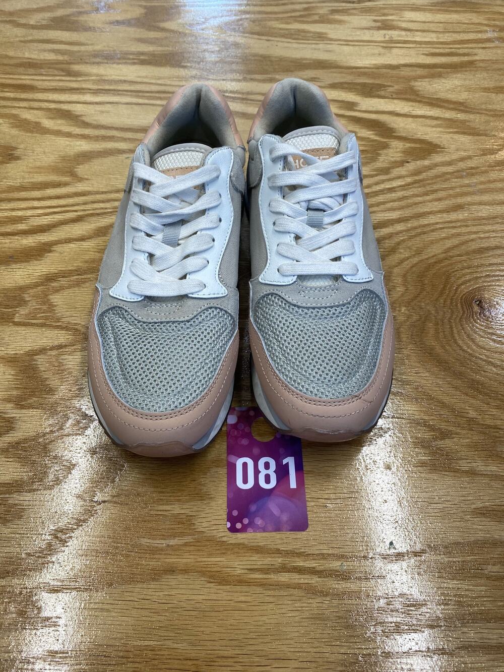 Hoff Sneakers Women's 8 Taupe Pink Lace Up Low Top Running Athletic Shoes